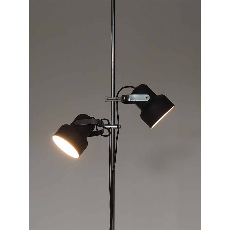 Vintage floor lamp with brown adjustable shades, 1970s