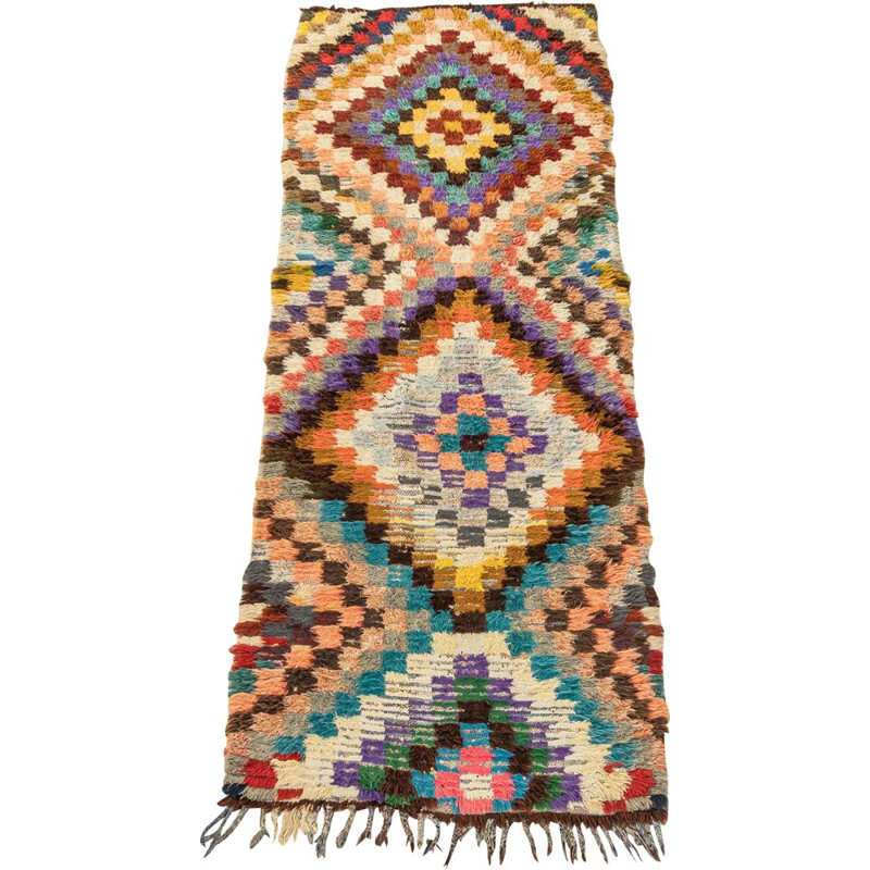 Tapete berbere Vintage boujad em lã, Marrocos