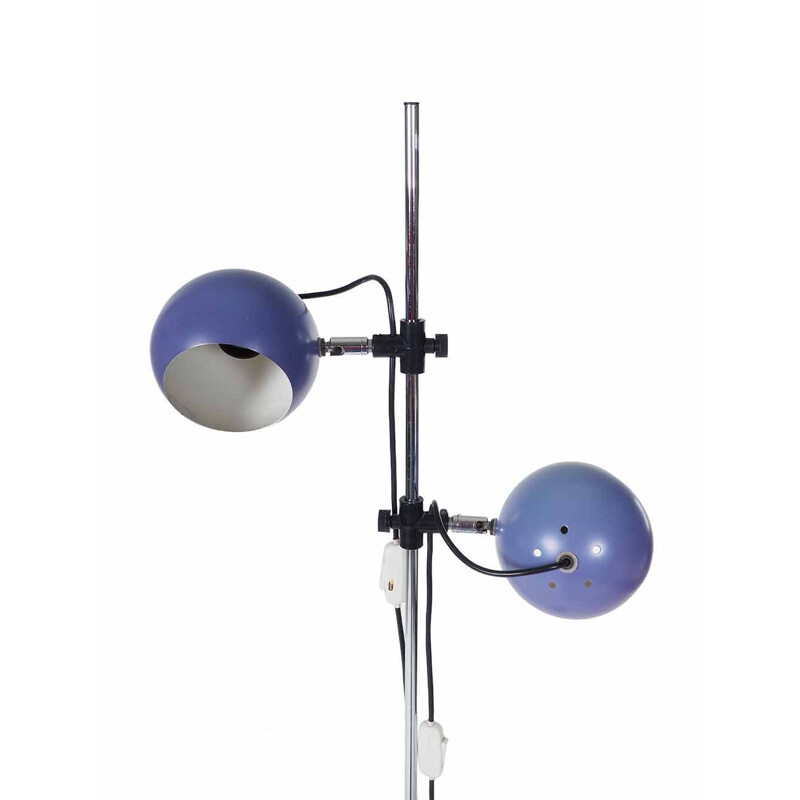 Vintage floor lamp with purple shades, 1970s