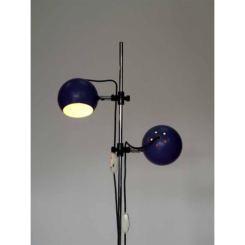 Vintage floor lamp with purple shades, 1970s