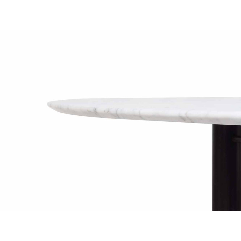 Vintage ronde tafel in Carrara Gioia marmer van Metaform, 1980