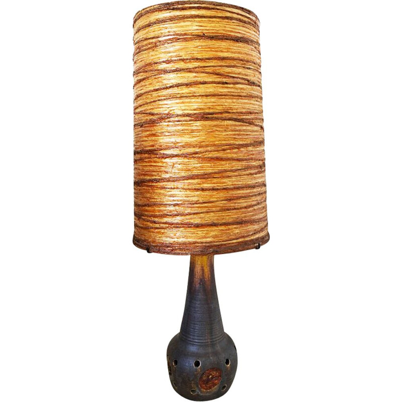 Lampe de sol vintage Accolay en céramique, 1970