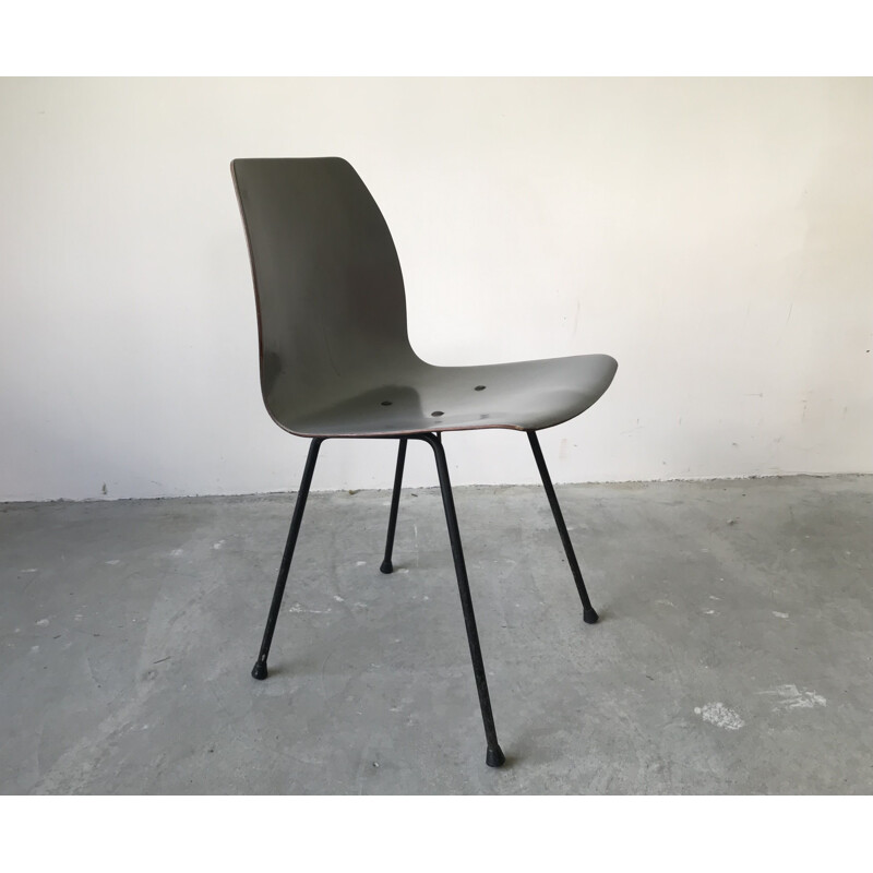 Vintage two-tone thermoformed wood chair by Pagholz, Germany 1960-1970