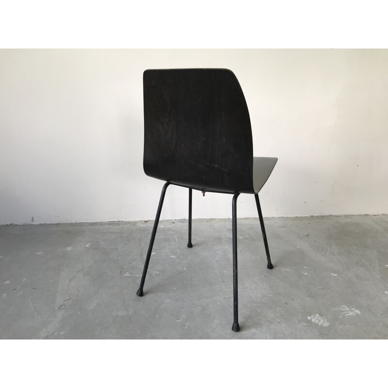 Vintage two-tone thermoformed wood chair by Pagholz, Germany 1960-1970