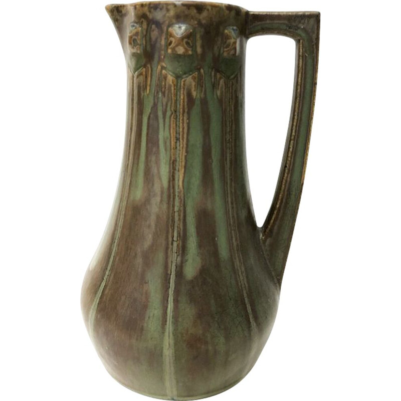 Vintage art deco stoneware pitcher, 1930