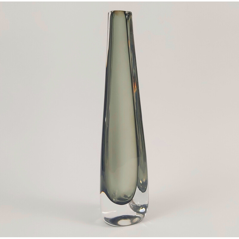 Vase scandinave vintage Dusk en verre Sommerso de Nils Landberg pour Orrefors, Suède 1960