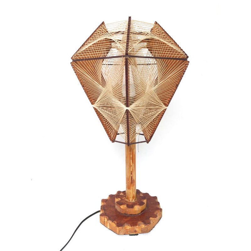 Skandinavische Vintage-Lampe aus Nylonfaden, 1960-1970