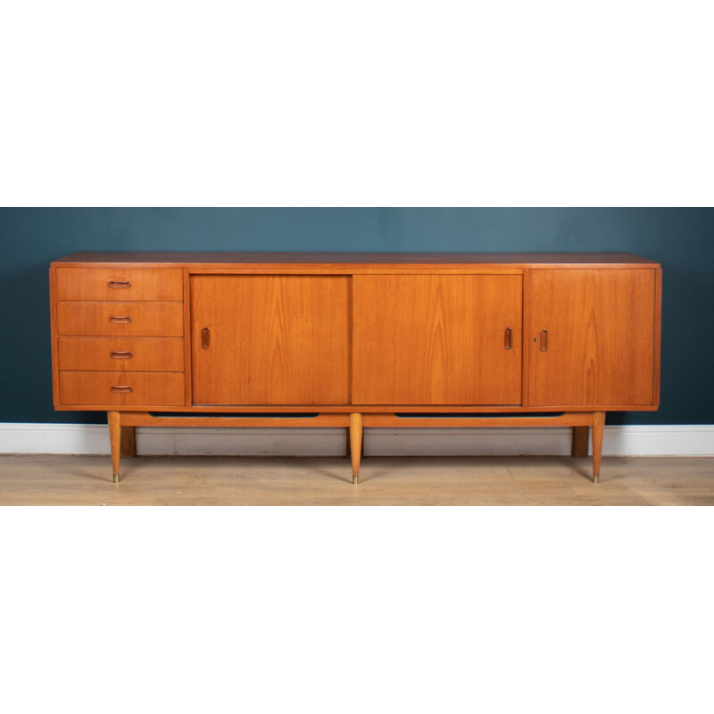 Vintage teak Danish sideboard with four drawers, 1960s