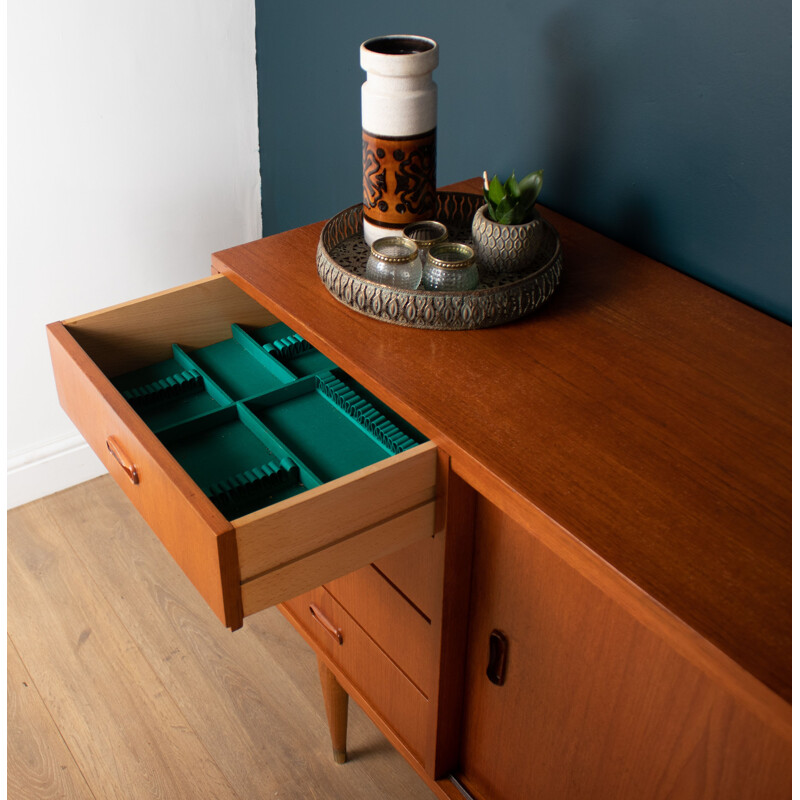 Vintage teak Danish sideboard with four drawers, 1960s