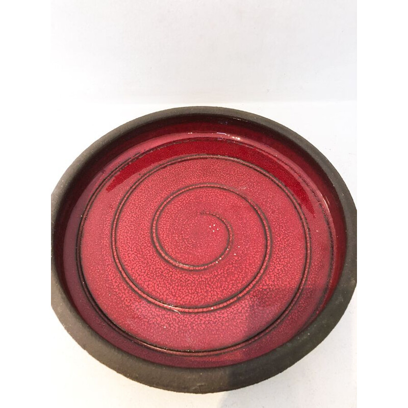 Scandinavian vintage Lenmann ceramic dish, Denmark 1970