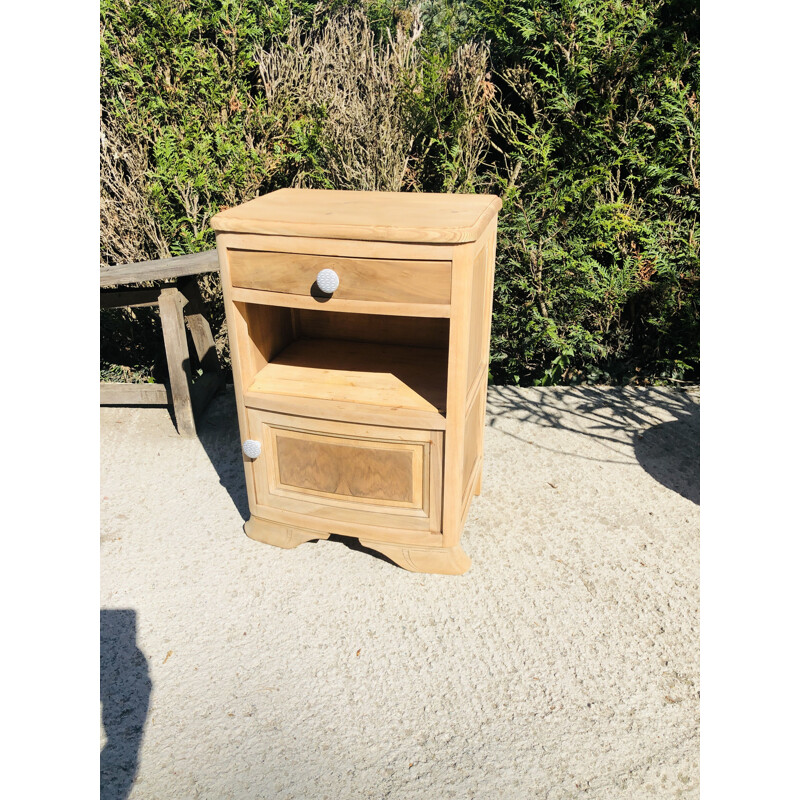 Vintage sandblasted bedside table