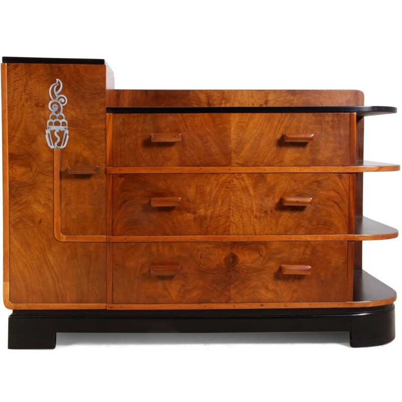 English chest of drawers in walnut - 1930s