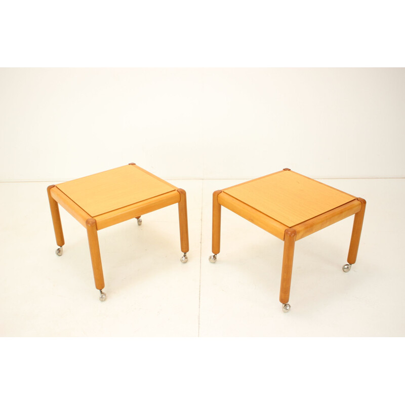 Vintage mobile conference table by Ton, Czechoslovakia 1970s