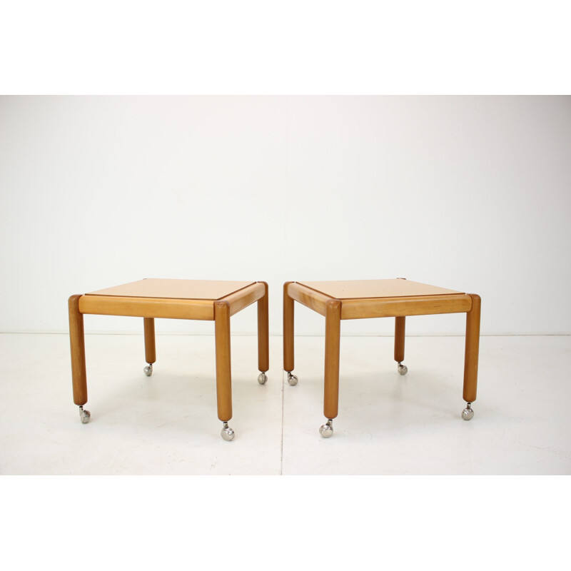 Vintage mobile conference table by Ton, Czechoslovakia 1970s
