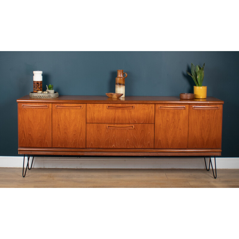 Vintage teak sideboard on hairpin legs by Meredew, 1960