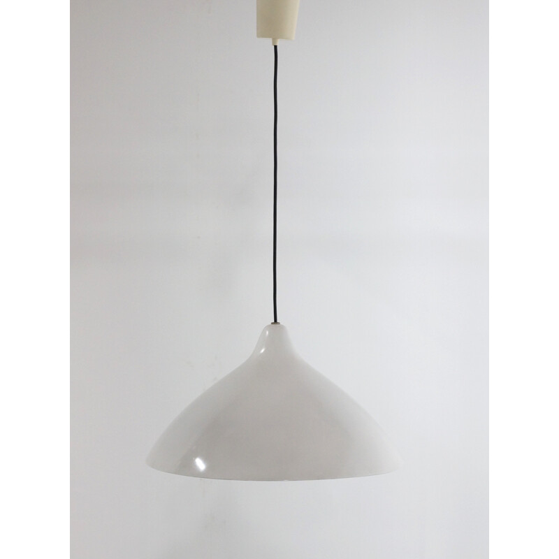 Scandinavian vintage metal suspension lamp by Lisa Johansson-Pape for Stockmann-Orno, 1950