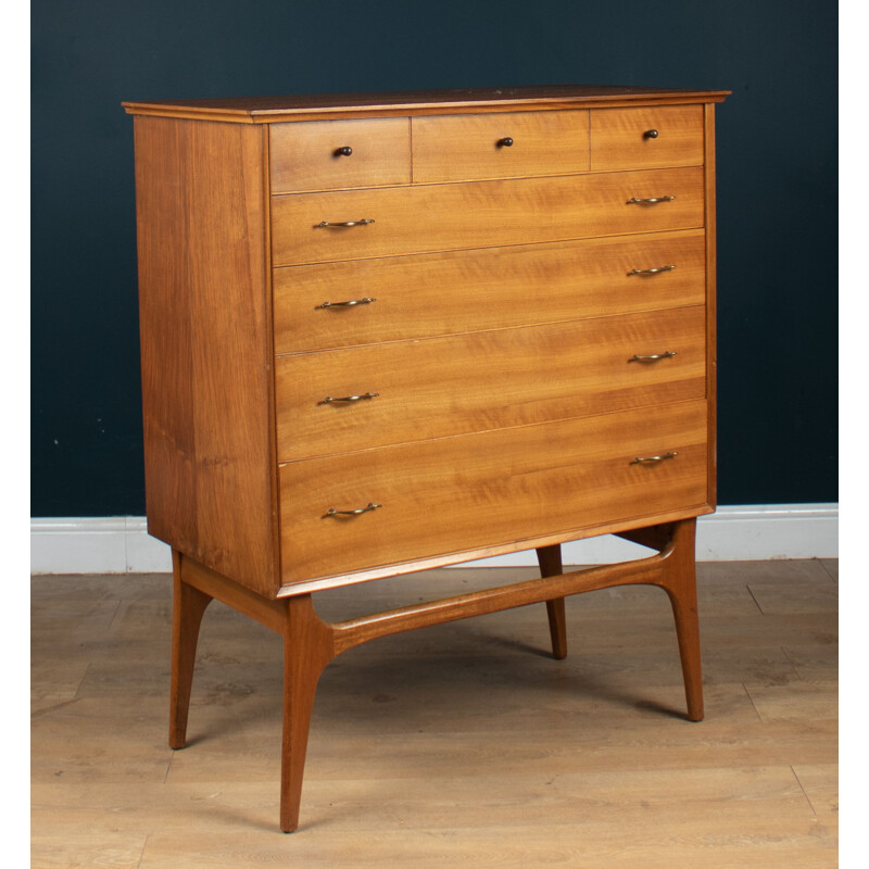 Commode vintage en noyer et hêtre par Alfred Cox pour Heals Of London, 1960