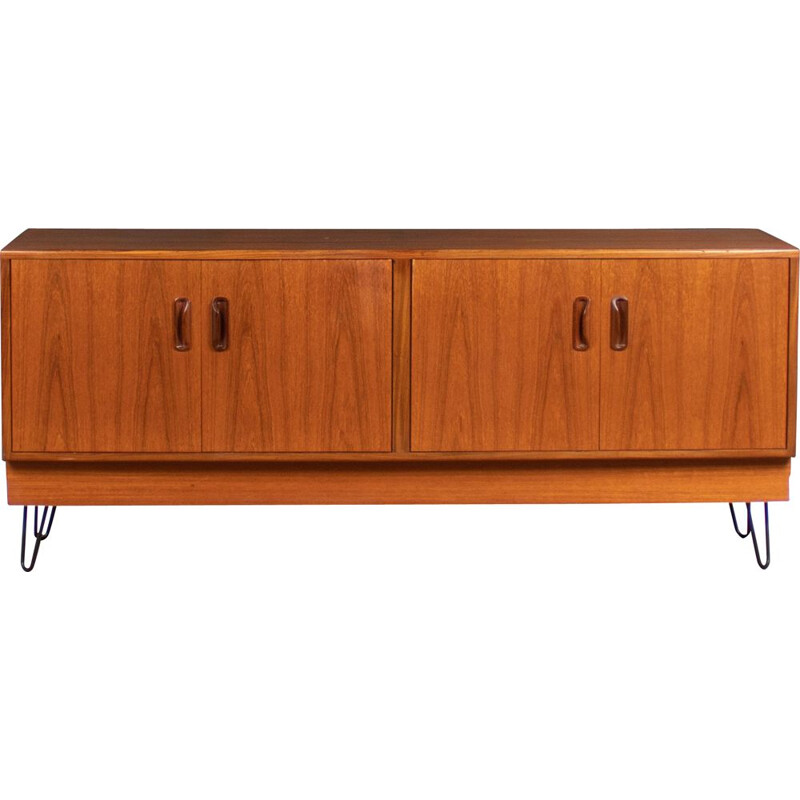 Vintage teakhouten dressoir op haarspeldpoten door Victor Wilkins voor G Plan, Engeland 1960