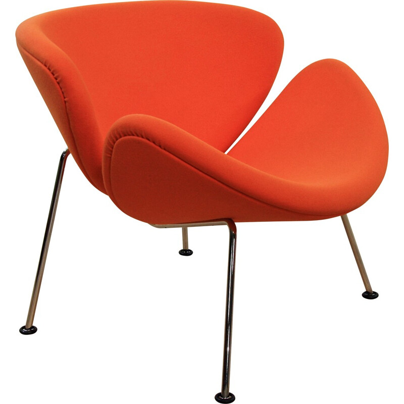 Artifort "Orange Slice" lounge chair in orange fabric, Pierre PAULIN - 1970s
