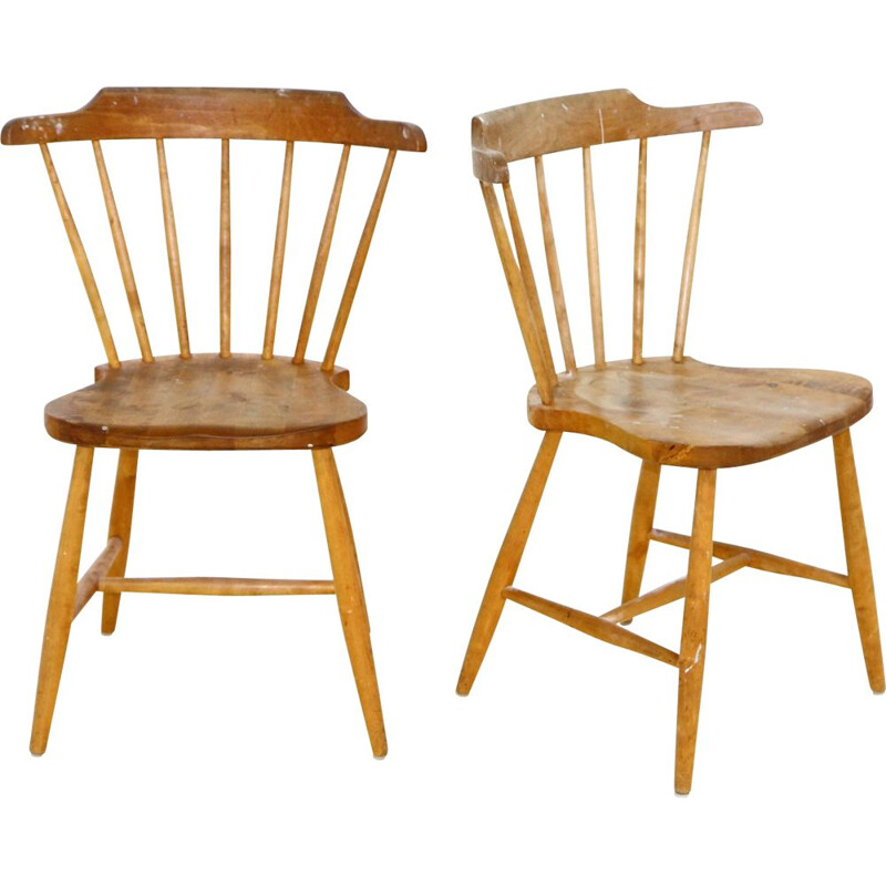 Pair of vintage chairs by Nässjö Stolfabrik, 1960