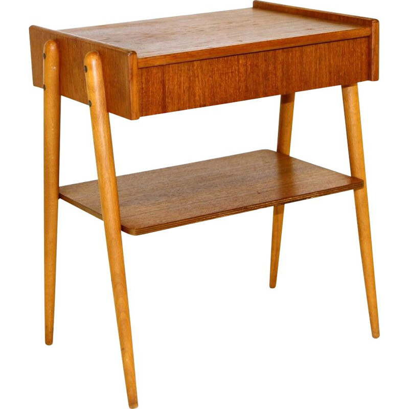 Vintage teak night stand by Carlström, Sweden 1960