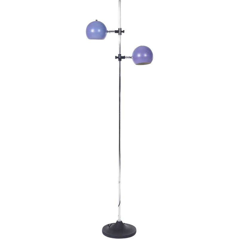 Vintage floor lamp with purple shades, 1970s