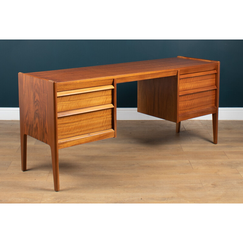 Vintage walnut & rosewood desk by John Herbert for Younger