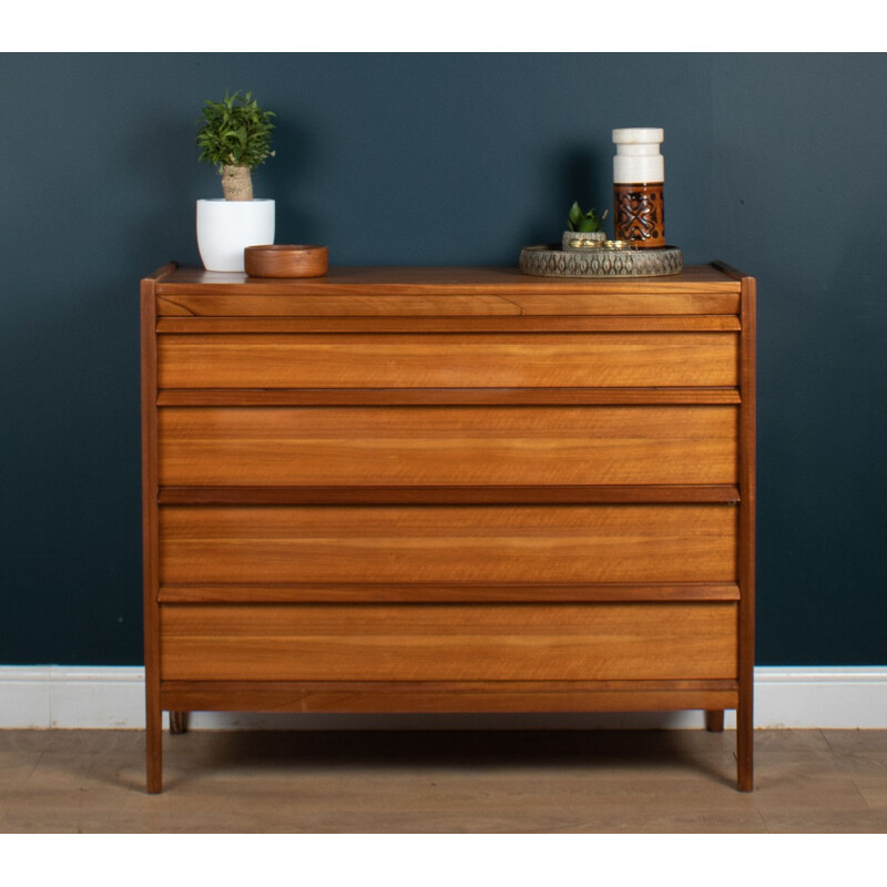 Vintage walnut & rosewood chest of drawers by John Herbert for Younger