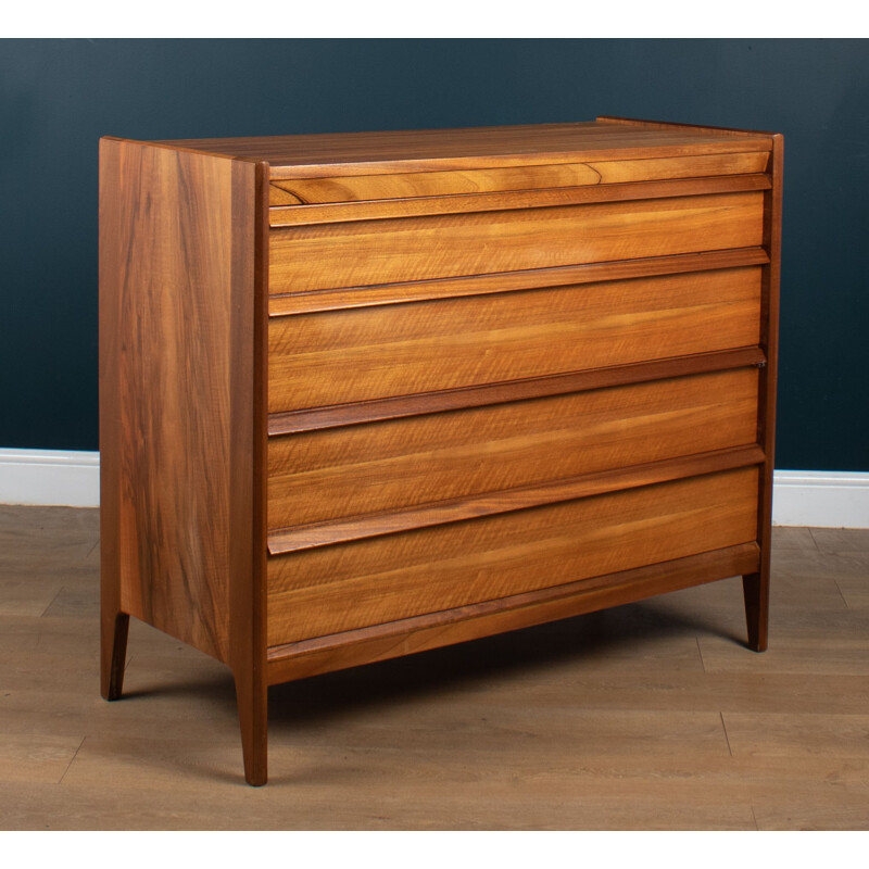 Vintage walnut & rosewood chest of drawers by John Herbert for Younger