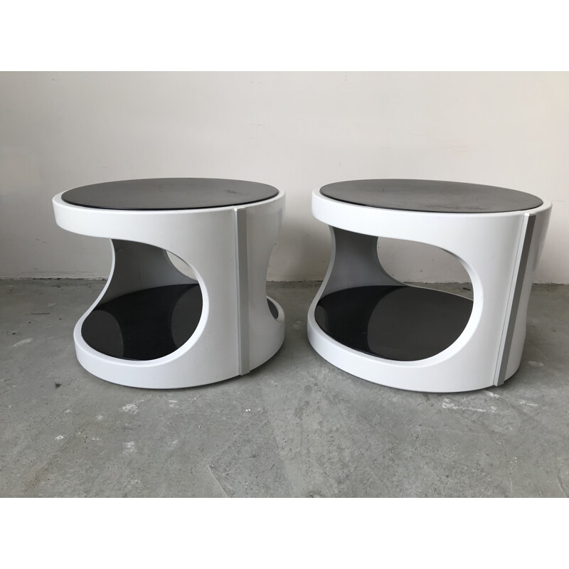 Pair of vintage side tables by Marc Held for Prisunic, 1970
