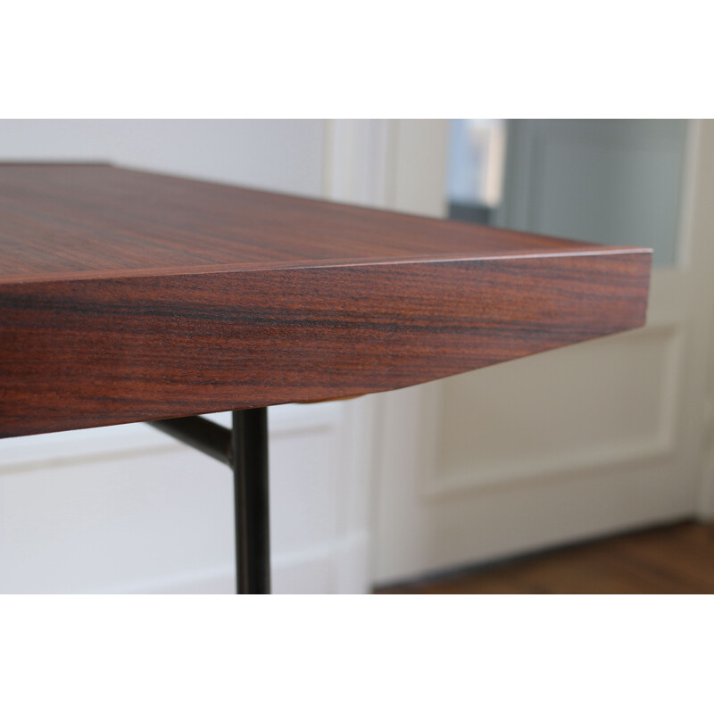 Vintage modernist table in rosewood by Alain Richard