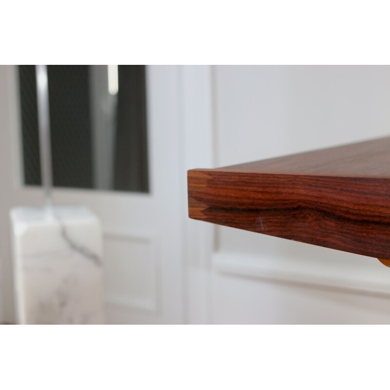 Vintage modernist table in rosewood by Alain Richard