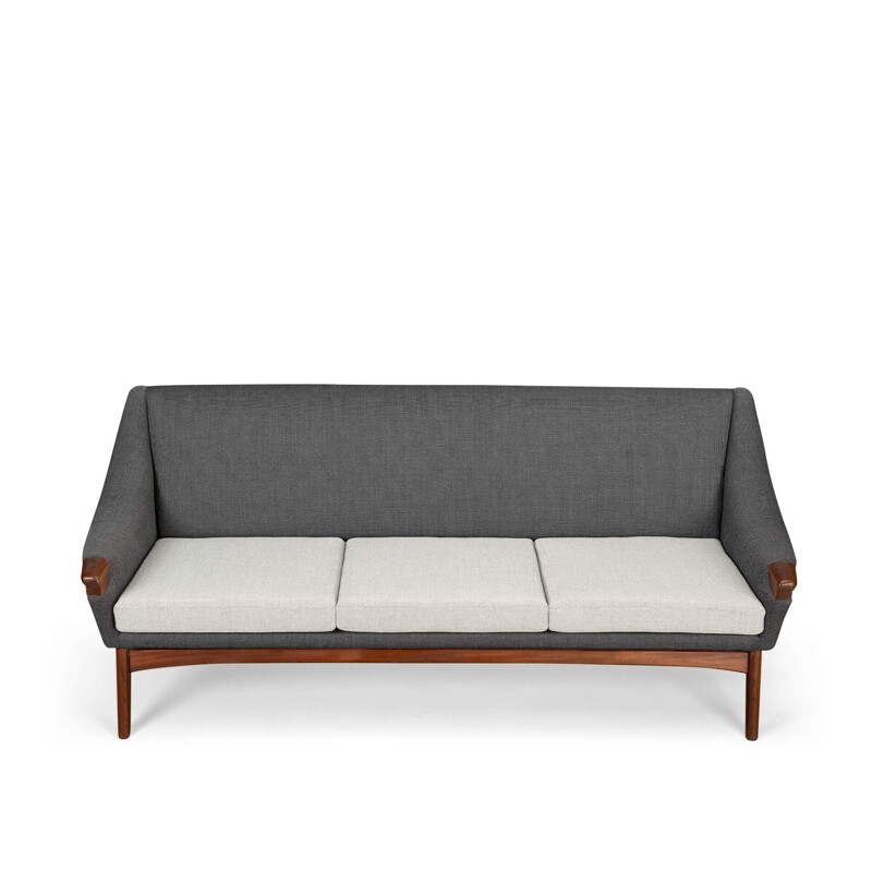 Vintage grey 3-seater sofa by Johannes Andersen for Cfc Silkeborg, 1960s