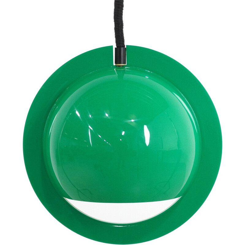 Italian hanging lamp in green acrylic glass - 1970s