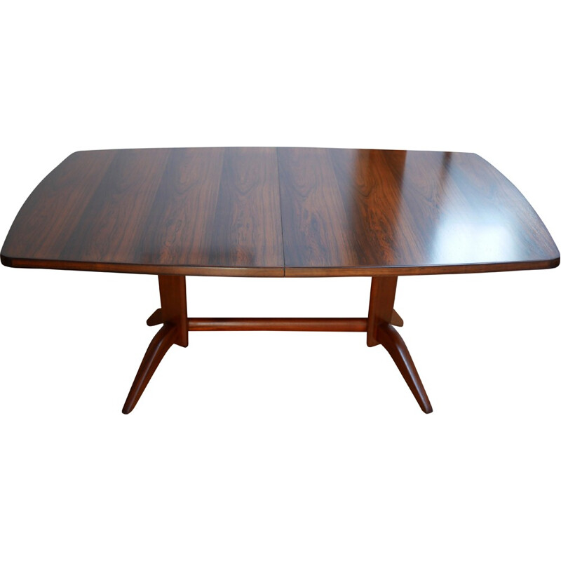 English Broadway "Burford" dining table in rosewood and mahogany, Gordon RUSSELL - 1950s