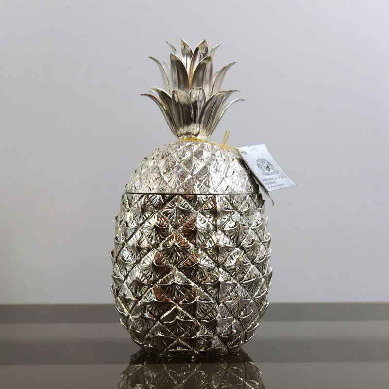 Vintage silver plated pineapple ice bucket by Mauro Manetti for Fonder d'Arte di Firenze