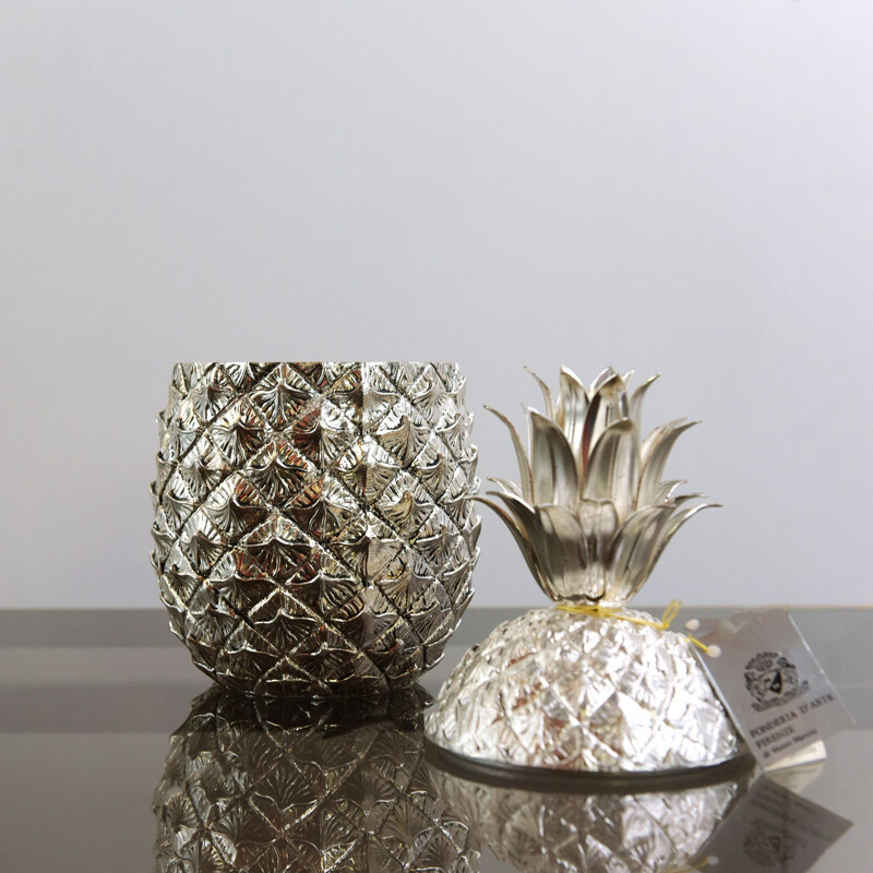 Vintage silver plated pineapple ice bucket by Mauro Manetti for Fonder d'Arte di Firenze