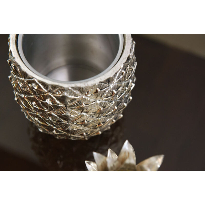 Vintage silver plated pineapple ice bucket by Mauro Manetti for Fonder d'Arte di Firenze