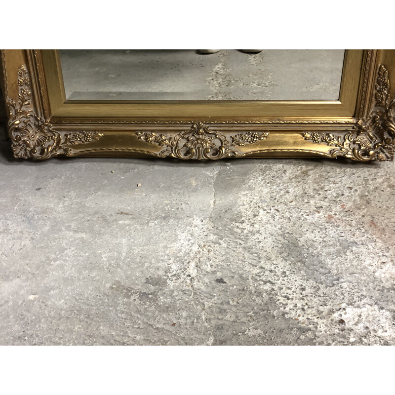 Vintage gilded wood mirror rectangular