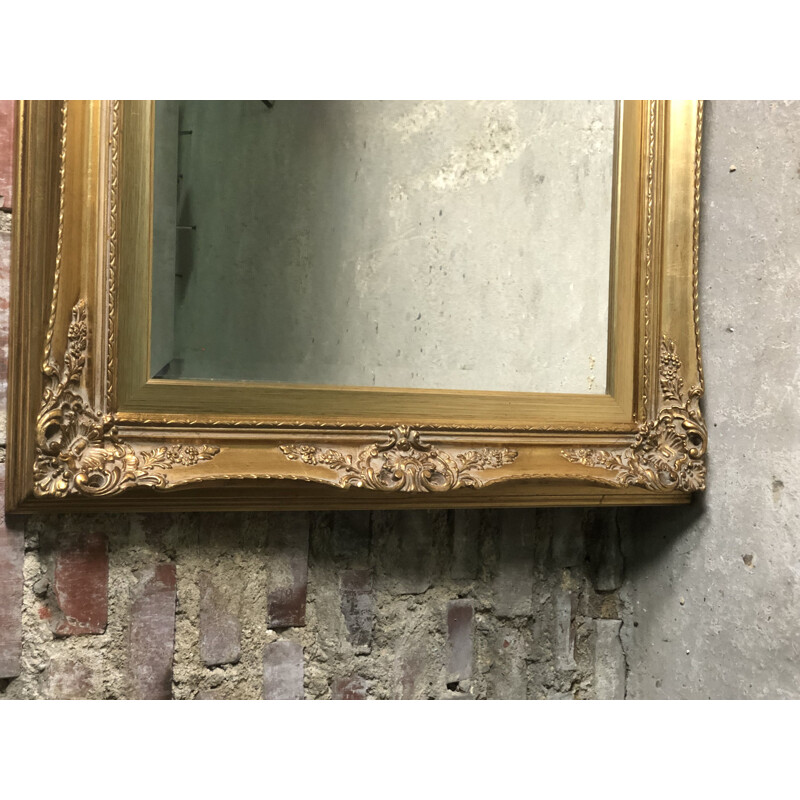 Vintage gilded wood mirror rectangular