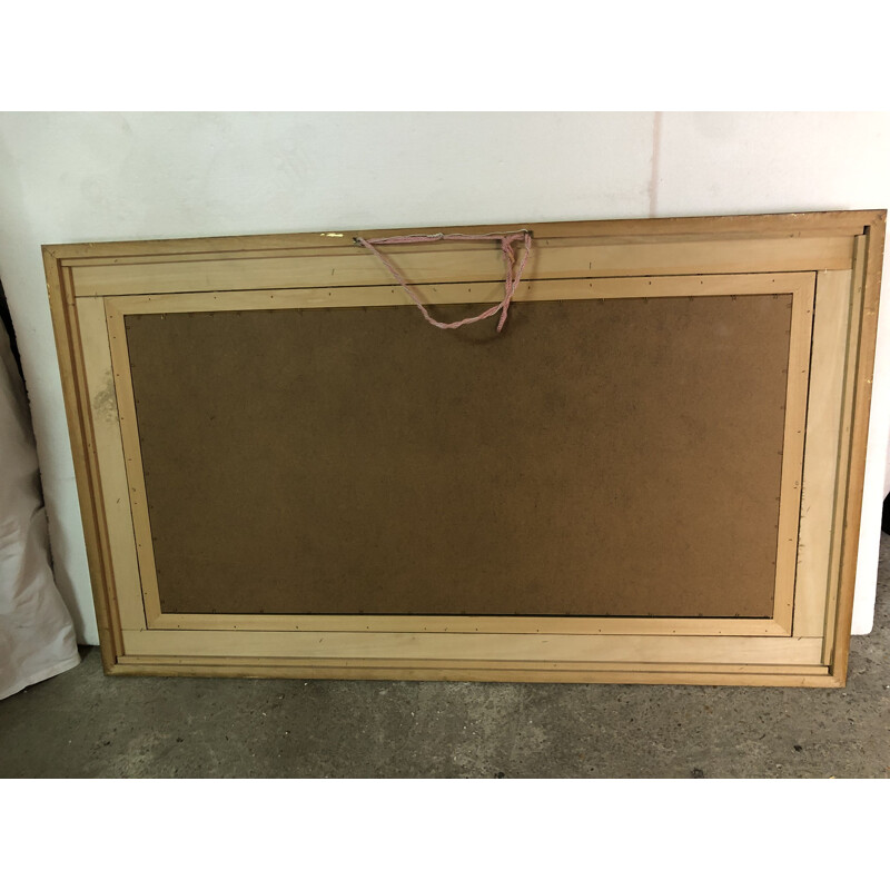 Vintage gilded wood mirror rectangular