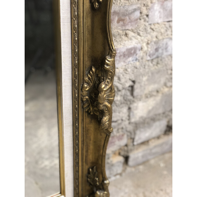 Vintage gilded wood mirror rectangular