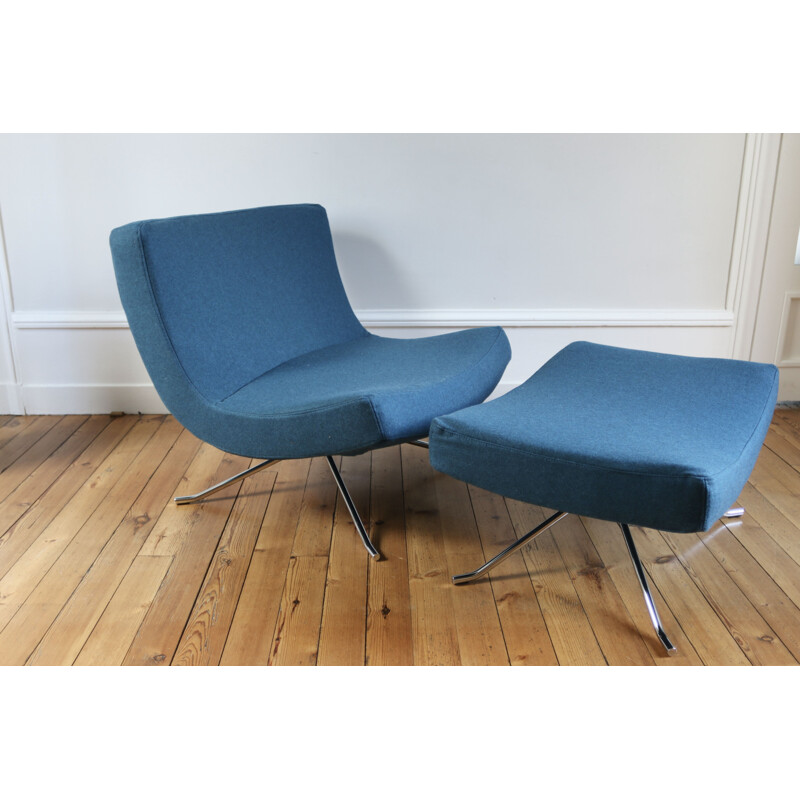 Vintage woolen armchair "Pop" by Christian Werner for Ligne Roset