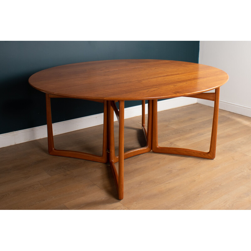 Drop Leaf vintage Danish teak table by Peter Hvidt and Orla Mølgaard Nielsen for France & Søn