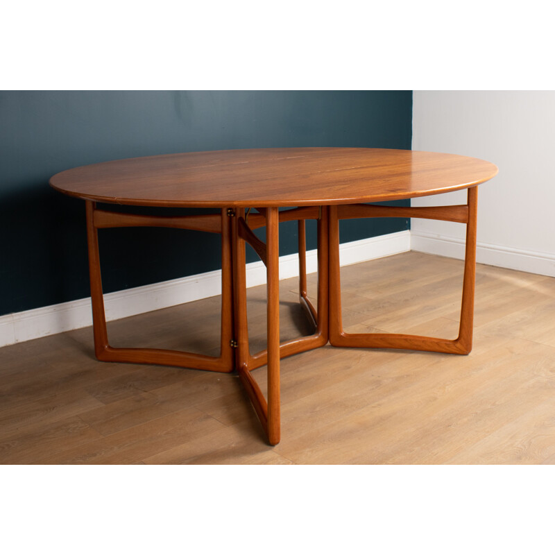 Drop Leaf vintage Danish teak table by Peter Hvidt and Orla Mølgaard Nielsen for France & Søn