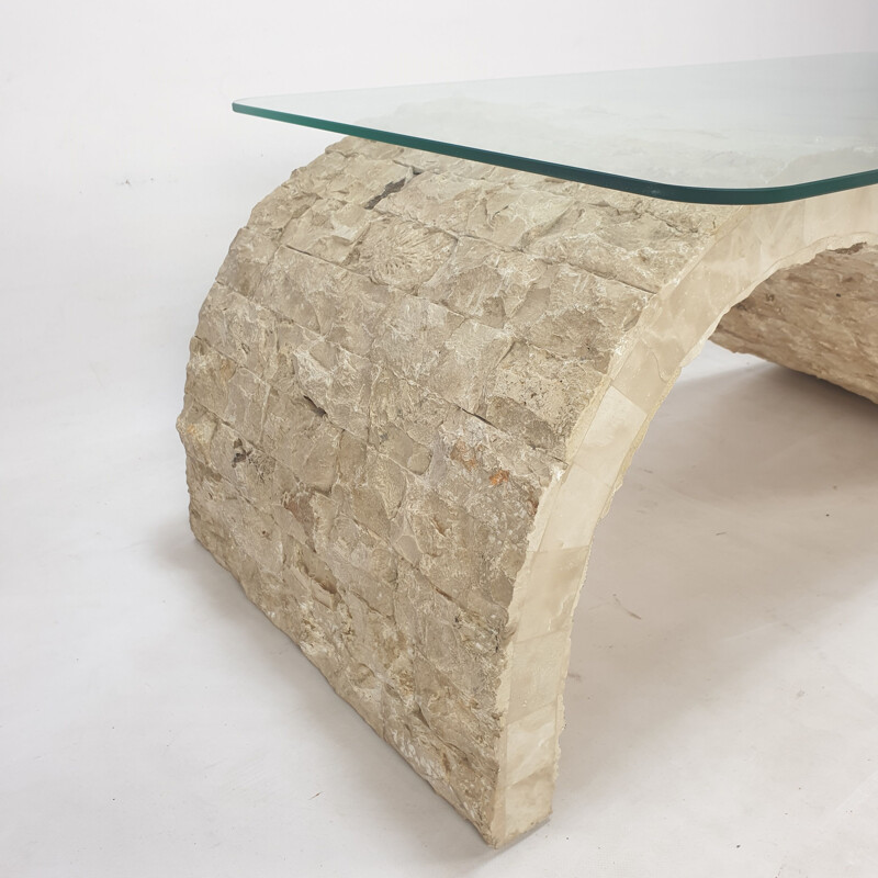 Mesa de café Vintage mactan stone por Magnussen Ponte, 1980