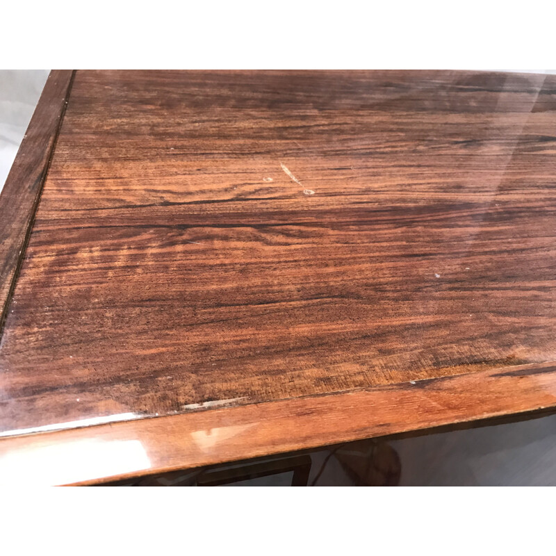 Cómoda vintage de 3 cajones de madera de palisandro