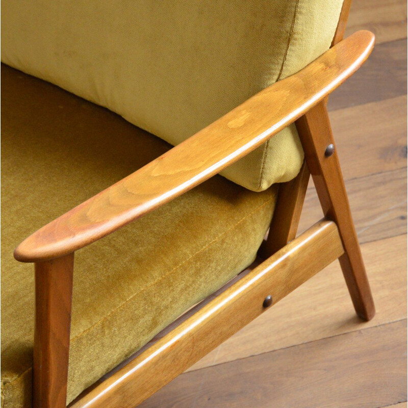 Pair of Scandinavian teak vinatge armchairs, 1960s