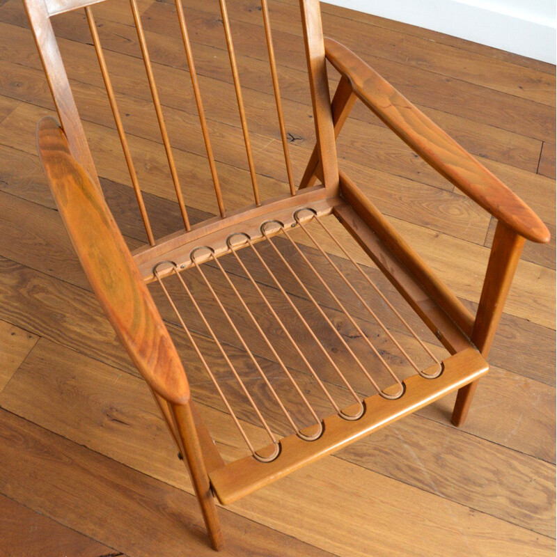 Paire de fauteuils scandinave vinatge en teck, 1960