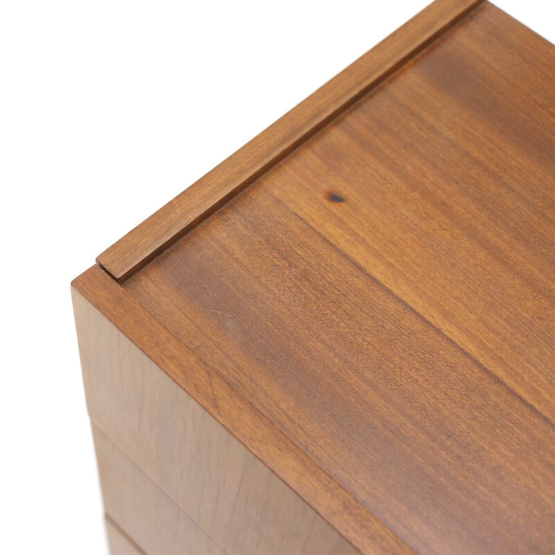 Teak vintage sideboard with metal feet, 1960s